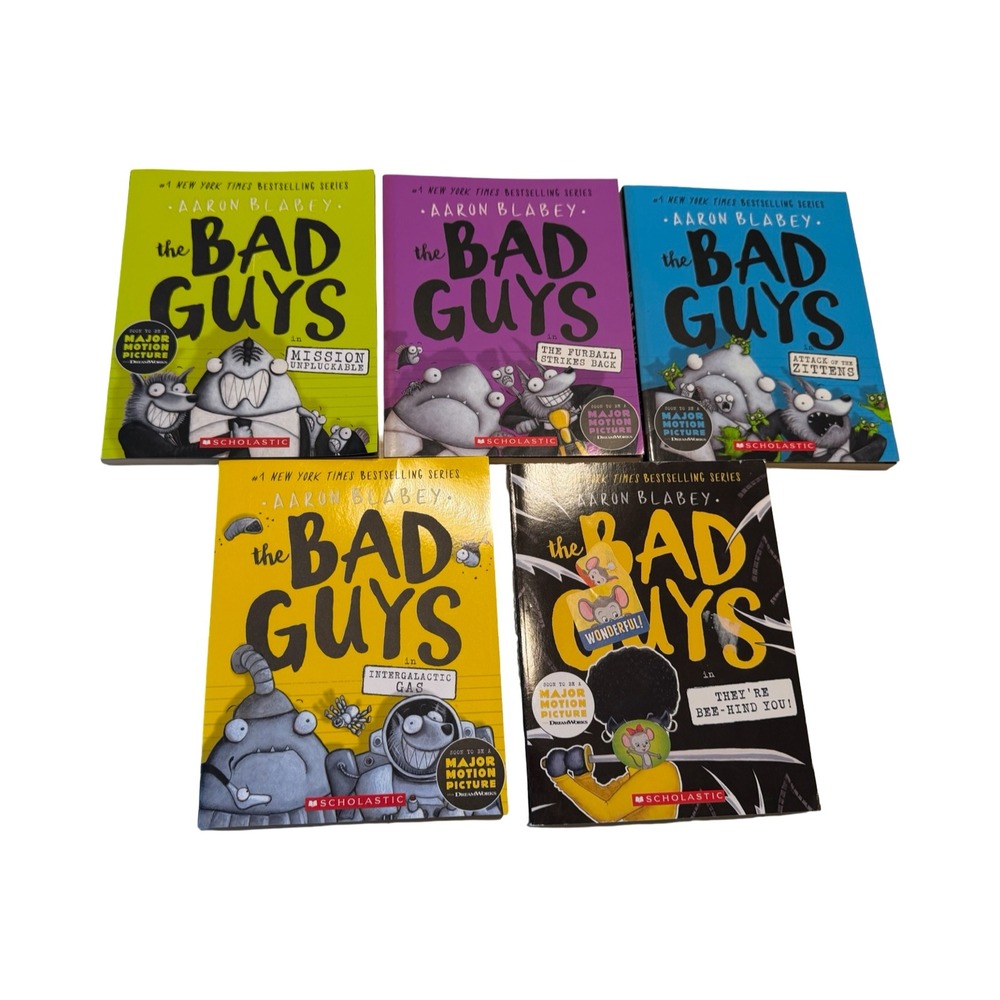 The Bad‎ Guys Aaron Blabey Scholastic Book Set Lot of 5 Kids Book 2-5 & 14